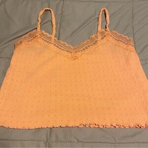 Orange Cropped Tank Top